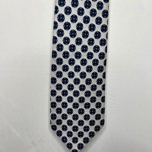 Vintage Liebert Men’s Neck Tie 4 ¼” WIDE 70's Polyester Gray & Blue Coachman
